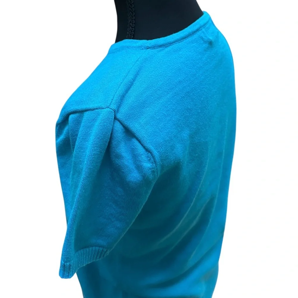 L.L. Bean Vibrant Blue Knit Sweater Top Size S in EUC
